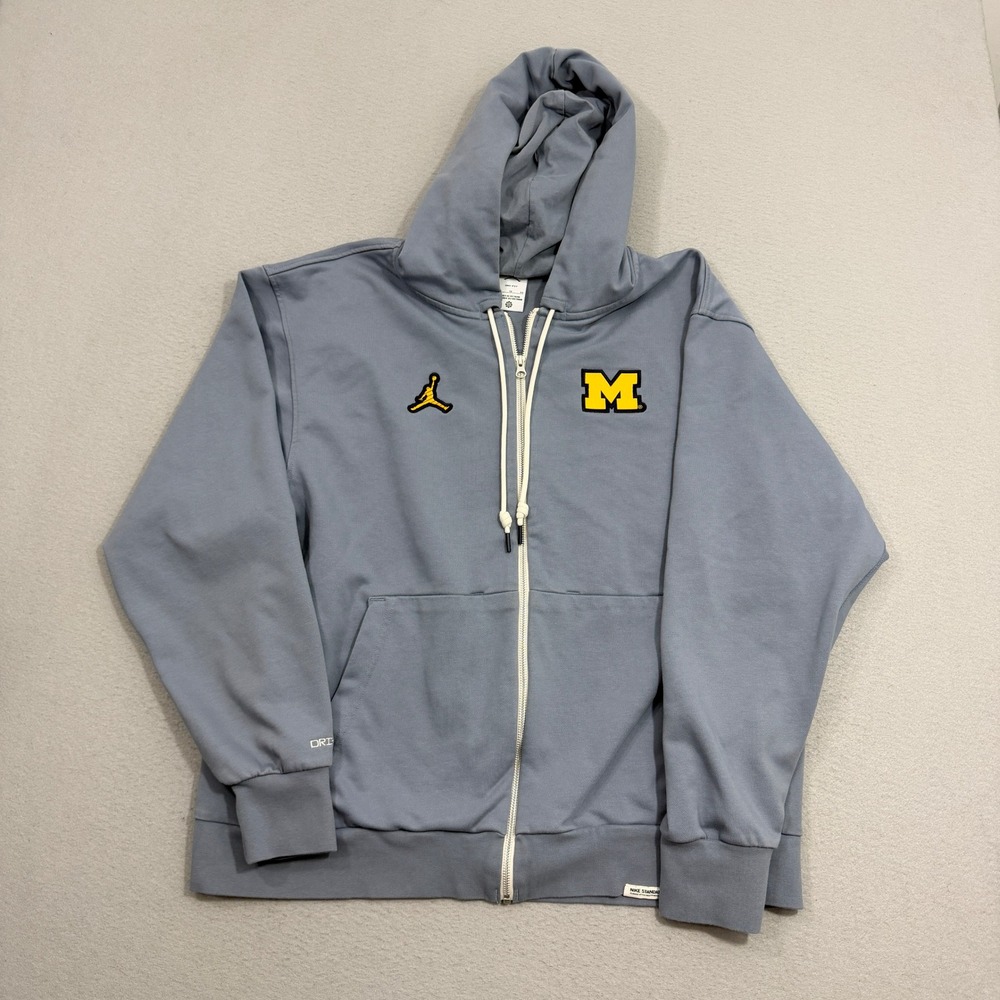 Jordan Michigan Wolverines 2024 Sideline Player Performance Full-Zip Hoodie
